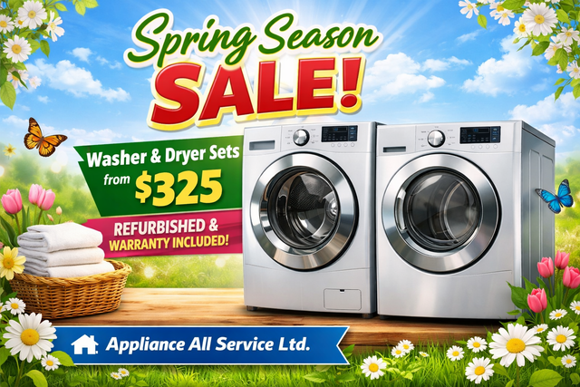 SPRING SEASON SALE – Washer & Dryer Sets from $325 | Refurbished