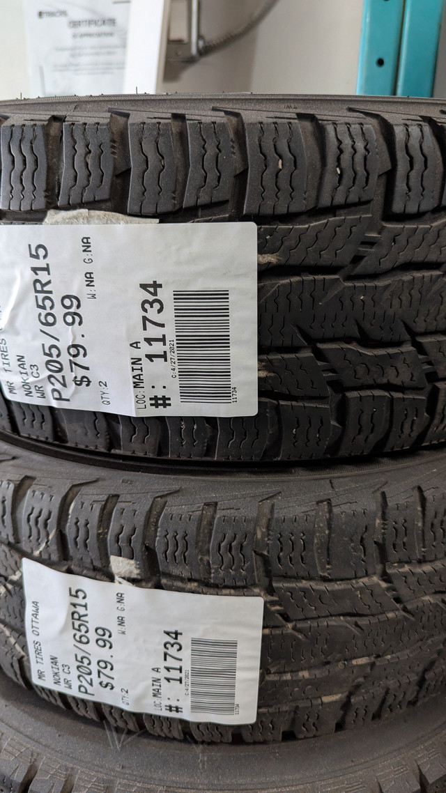 P205/65R15 205/65/15 NOKIAN WR C3 (winter tires) TAG # 11734 in Tires & Rims in Ottawa