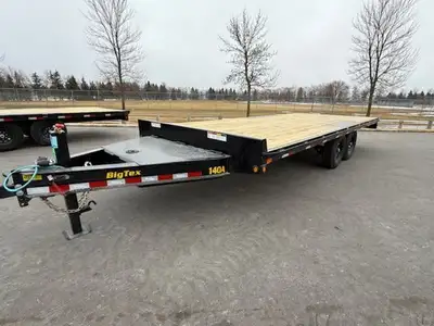 Big Tex Hd8.5x20 Deckover trailer2x7000lbs axlesSlide in rampsBUY ONCE BUY FOR LIFE Heavy Duty Over-...