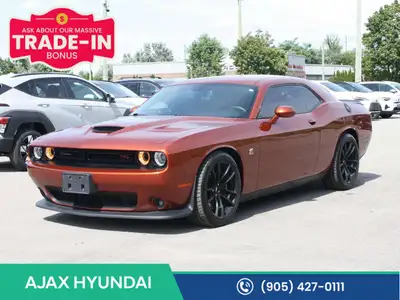 Experience unmistakable American muscle with this 2022 Dodge Challenger R/T Scat Pack available now...