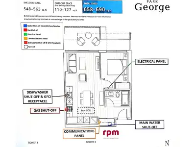 Details: Unit Type: 1 Bedroom, 1 Bathroom Size: 563 sq ft interior + 127 sq ft balcony = 690 sq ft t...