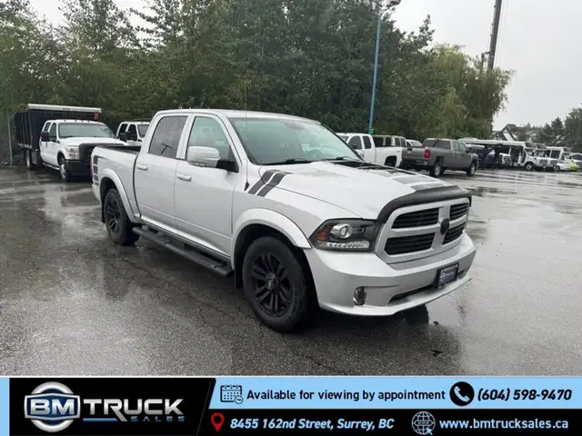 2013 Ram 1500 Sport / Crew Cab / 5'7" Box / 4x4 / Leather in Cars & Trucks in Delta/Surrey/Langley - Image 2