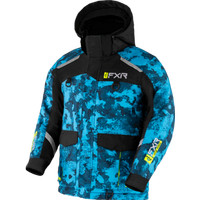 FXR Kids Blue Excursion Snowmobile Jacket Extremely Warm SALE