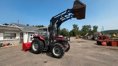 Tracteur agricole massey ferguson 383, 1996, moteur perkins 4 cyl. diesel de 76hp, 70hp au pto, avec...