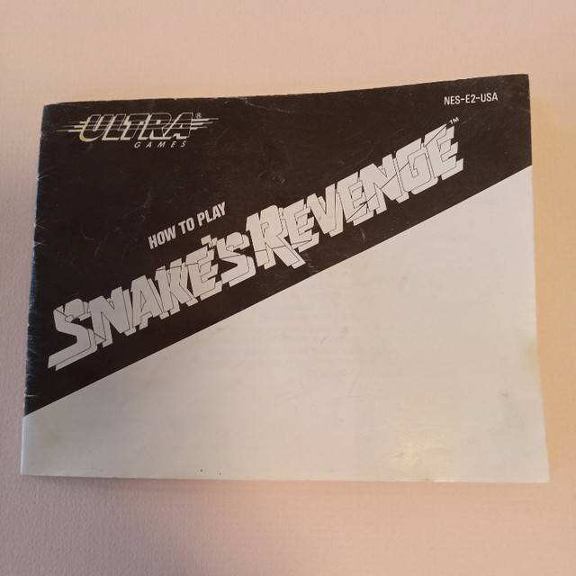 Snake's Revenge Instruction Manual Nintendo  Ultra Games 1990 in Older Generation in Belleville