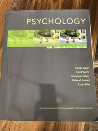 Psychology Textbook by Pearson Second edition Reduced to $25.00