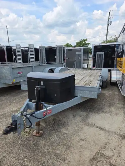 2019 Used 80in.x20' 7 Ton Equipment Trailer NEW SAFETY - Certified and Ready to GO! Hot Dipped Galva...