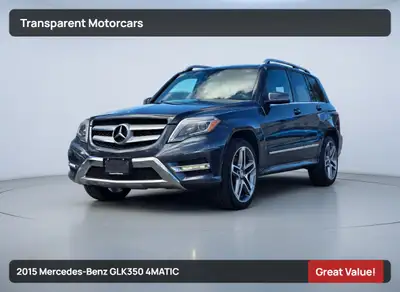 Transparent Motorcars is pleased to offer this beautiful 2015 Mercedes-Benz GLK350 4MATIC with 111,4...