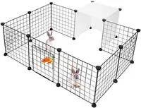 LIVINGbasics Pet 14 Panel Metal Wire Fence Playpen , Brand New i