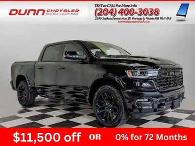===== 2026 RAM 1500 Limited Night Crew Cab 4x4 | Luxury Meets Hurricane Power in Portage la Prairie...