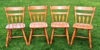Solid Wood Chairs - Set of 4