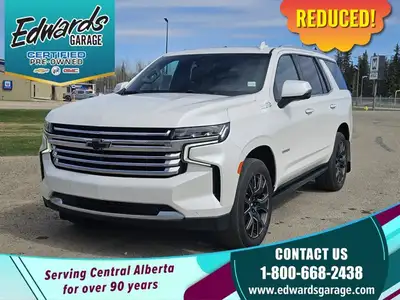 The 2021 Chevrolet Tahoe High Country delivers premium comfort and capability with Power Running Boa...