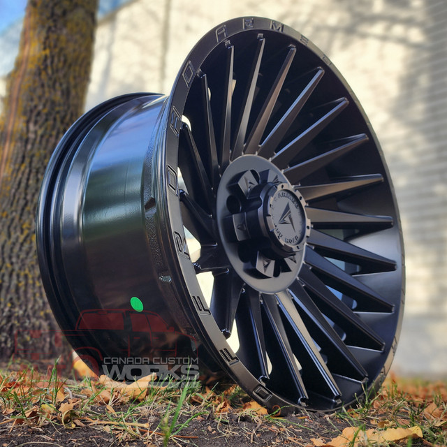 NEWEST WHEEL! NEW ARMED MILITIA! SEMI MATTE BLACK - 5,6 & 8 BOLT in Tires & Rims in Calgary - Image 3