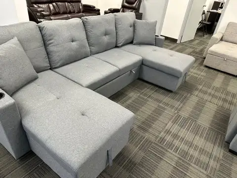 BRAND NEW U SHAPE VELORA SLEEPER SOFA(OPTION TO PAY ON DELIVERY) in Couches & Futons in Mississauga / Peel Region - Image 4