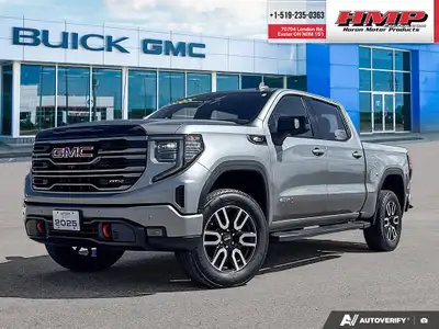 PRE-OWNED 2025 GMC SIERRA 1500 AT4 IN STERLING METALLIC! [Clean vehicle history . This Sierra is in...