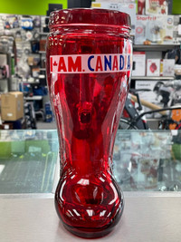 Molson I AM CANADIAN 32oz Glass Boot - NEW