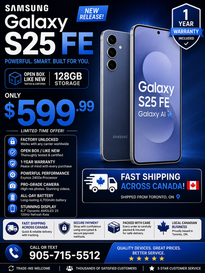Samsung Galaxy S25 FE 128GB – Open Box Like New – Only $599.99!, View more