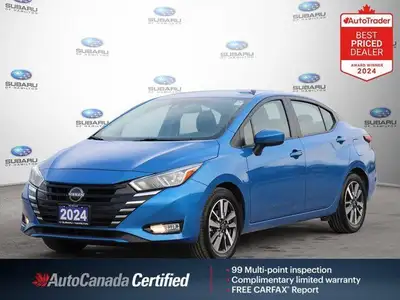 New Price! Blue 2024 Nissan Versa 1.6 SV FWD CVT with Xtronic 1.6L 4-Cylinder DOHC 16V HEATED SEATS,...