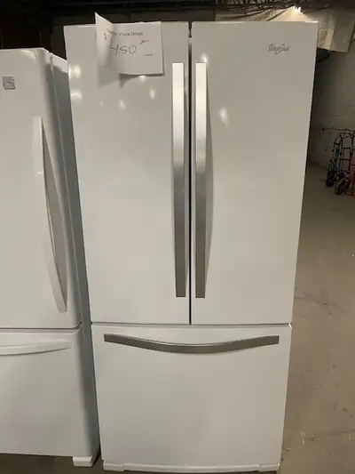 Réfrigérateur blanc porte françaises Whirlpool, View more