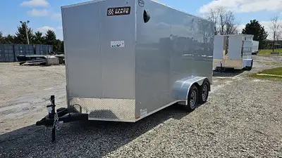 Width: 7' Length: 14' Height: 78in. GVWR: 3181KG/7014LBS Axle Type: Tandem Frame: Steel Tire Size: 1...