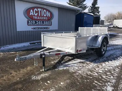 ACTION SERIES 5' X 8' ALUMINUM UTILITY TRAILER WITH REAR MESHED BI-FOLD GATE UPGRADE! Locally built...