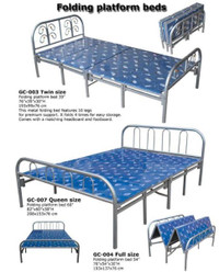 Folding platform bed with 10 legs for premium support;  It folds