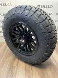 275/70/18 AMP All terrain tires Black Rims Ford F250 F350