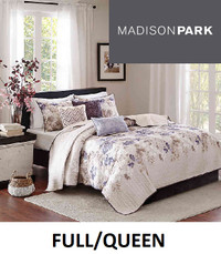 Madison Park Luna Full/Queen Coverlet Set in Taupe,Brand New
