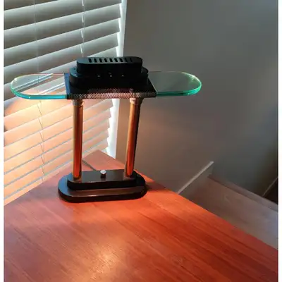 HALOGEN BANKERS STYLE TABLE TOP LAMPS, View more