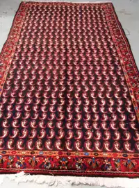 Handmade Wool Persian Runner/Rug,10.9 x 5.3 ft,one-of-a-kind