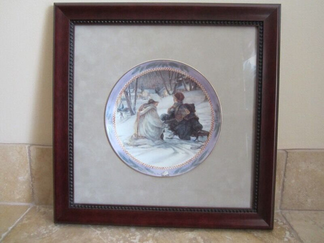 Evening Skaters plate by Trisha Romance-Framed in Arts & Collectibles in City of Toronto
