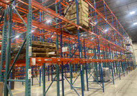 Used 24' tall x 42" deep pallet racking frames - Used 8' beams