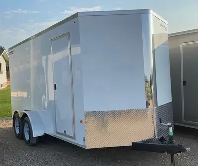 2025 Rainbow Cargo Trailer 7' x 14' 2 - 3500 lb axle 2 5/16" ball coupler 84" interior height Rear r...