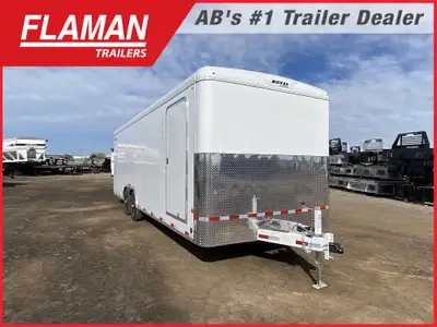 2026 Royal 8.5'x24' Enclosed Cargo Trailer Color: White (2) 7000lb Lippert Torsion Axles Tires: ST23...