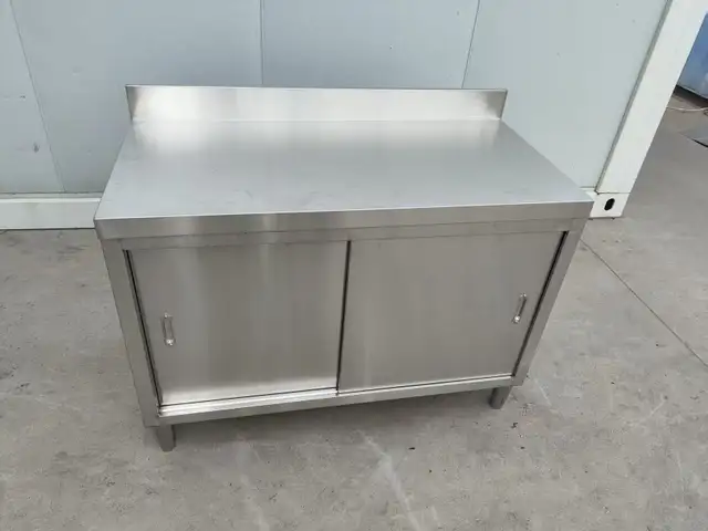 SS SLIDING DOOR BENCH GARAGE AND RESTAURANT PREP TABLE 1218237 in Other in Regina - Image 3