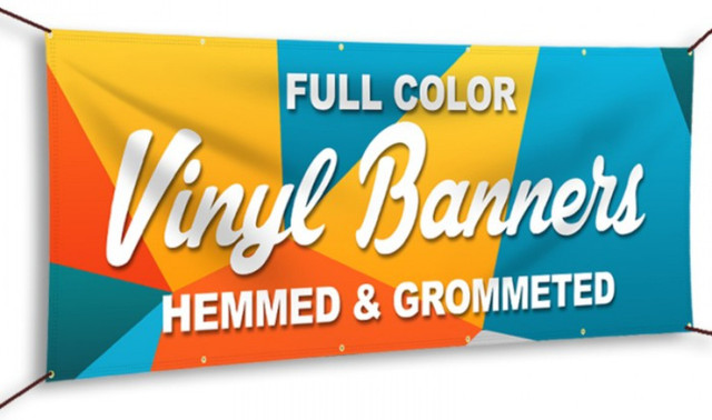 Custom Printed Vinyl Banners with Grommets. Big or small. in Other in City of Toronto