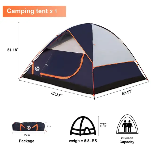 Northroad Camping Tent, 2/3 Person Dome Tent... BNIB LOT# 378463005667233667121