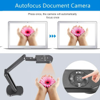 Kitchbai 4K USB Document Camera for Teacher, 8MP Webcam & Visual