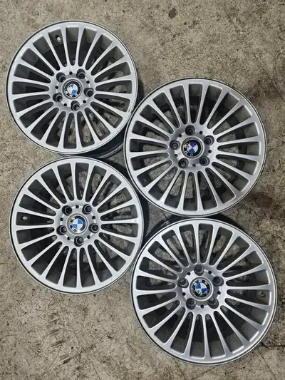 A set of 4 good used 17" BMW OEM Silver Alloy Wheels in great condition no cracks or bends $500 Each...