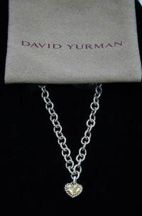 David Yurman Silver/Gold Heart Bracelet