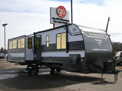The 2026 Avenger 27REI is a rear-living travel trailer designed for couples, offering a spacious, re...