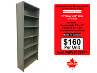 HUGE SELECTION OF USED INDUSTRIAL SHELVING AT LOW PRICES!
