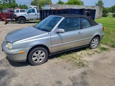 2001 VW Cabrio GLX, Convertible, 2.0L I4, standard transmission. Currently not in running condition....