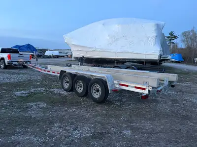 Aluminum triaxle boat trailer 3 6000lb axle torsion Had a 36' boat on it ...