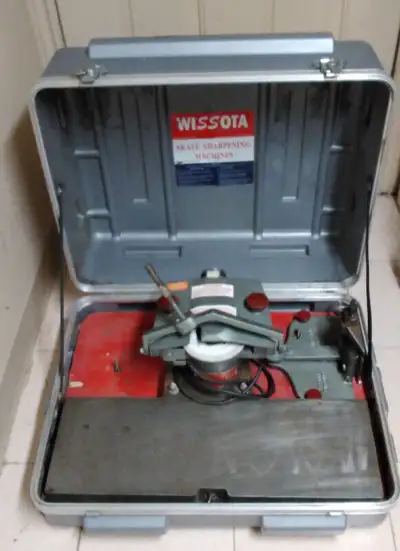 Wissota skate sharpener with case also boot stretcher, View more