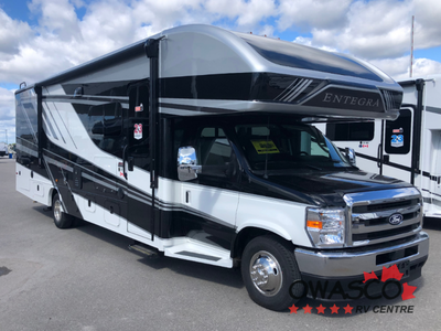Entegra Esteem Class C gas motorhome 29V highlights: Bunk Over Cab Booth Dinette Rear Private Bedroo...