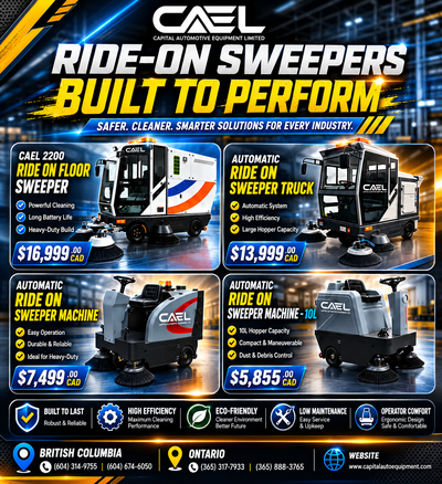 Keep large facilities clean with powerful, efficient, and reliable CAEL Ride-On Sweepers. Designed f...