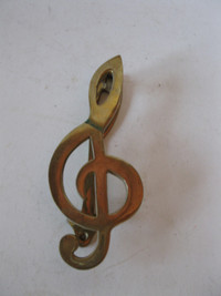 BRASS TREBLE CLEF DOOR KNOCKER