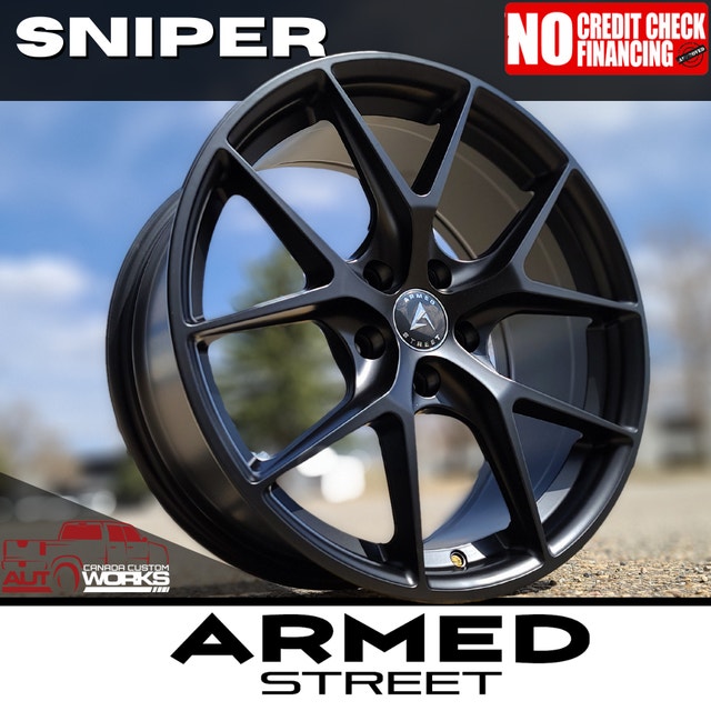 19x8.5 Rims Armed Street Tons Of Matte Black Options Finan