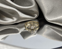 14K 2 Tone Gold 0.30CT. Old European Cut Diamonds Ring $875